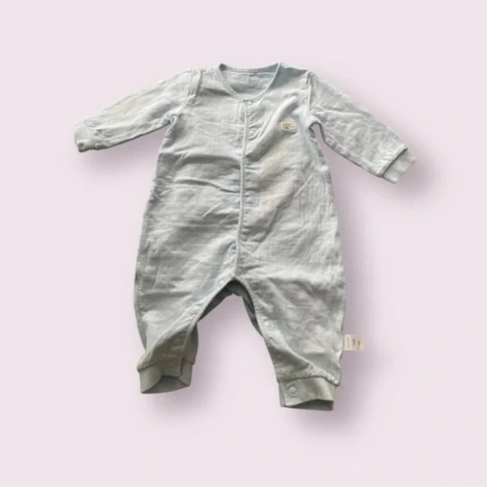 Baby Light Blue Cotton Onesie Bodysuit
